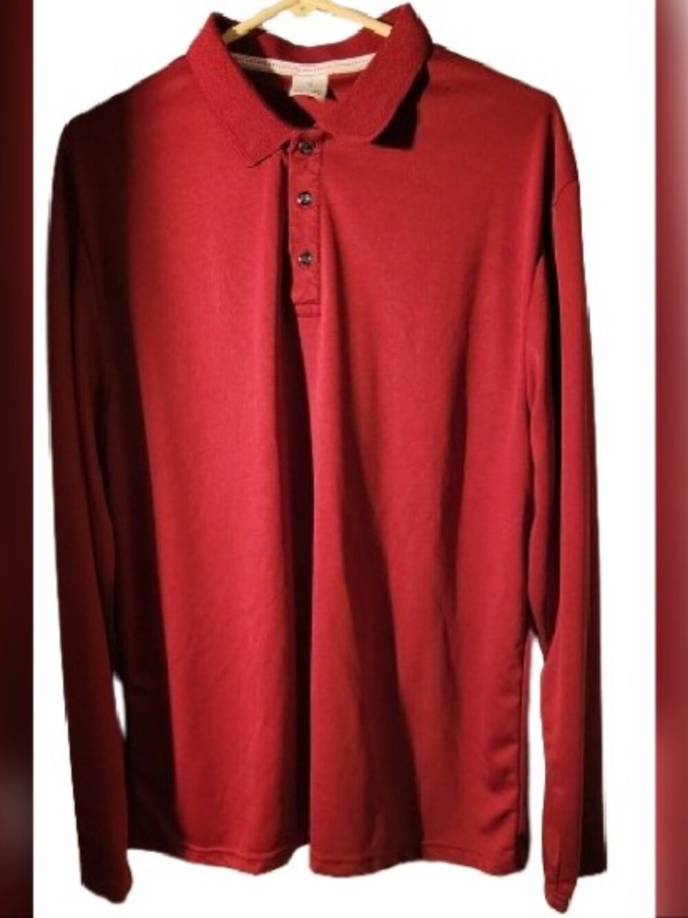 NWOT Men's Long Sleeve Slim Fit Polo Shirt Size XL